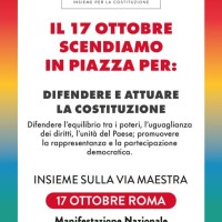 17 OTTOBRE MANIFESTAZIONE NAZIONALE "LA VIA MAESTRA"