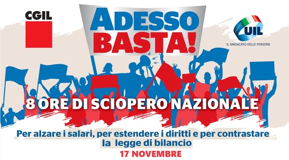 17 NOVEMBRE: 8 ORE DI #SCIOPERO NAZIONALE