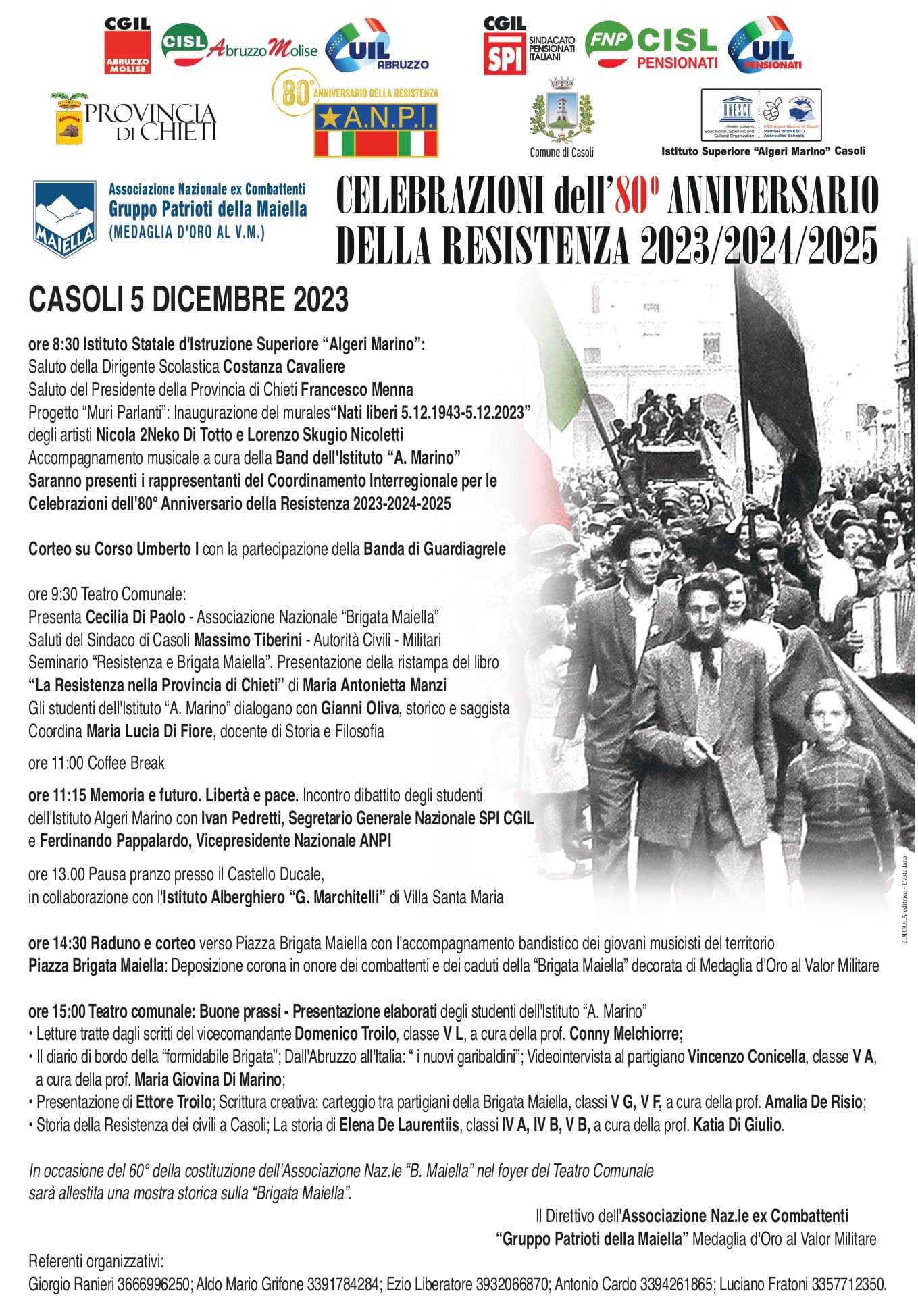 CELEBRAZIONI 80° ANNIVERSARIO DELLA RESISTENZA