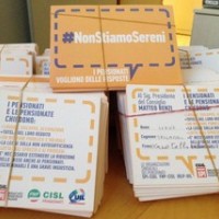 #NonStiamoSereni: i pensionati scrivono a Renzi